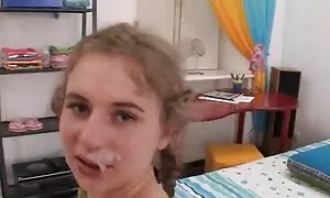 سليم الأبنوس كري سمراء الحصول على سكسي نيج اجنبي فمها و كس مليئة الديك الأبيض